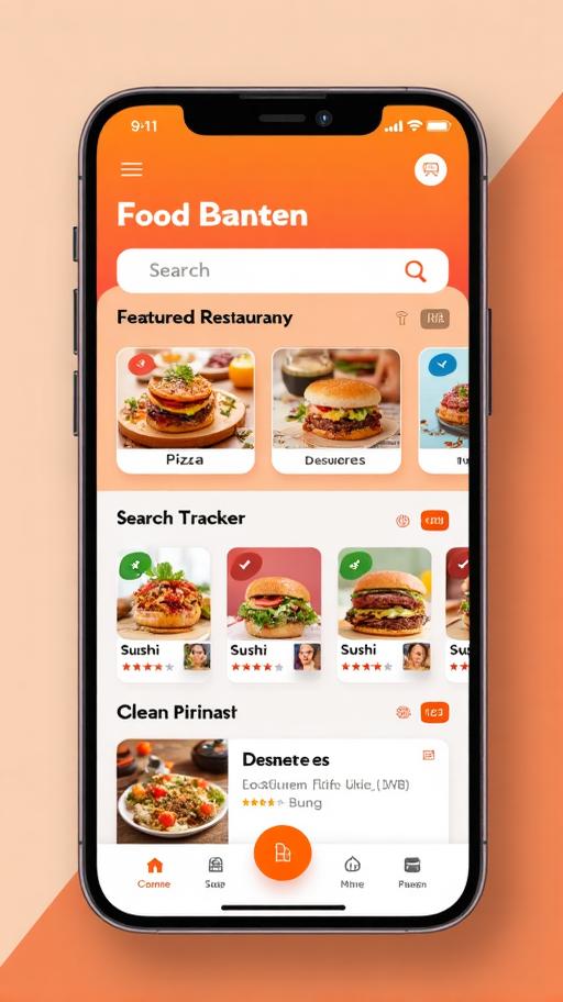 Food delivery app preview